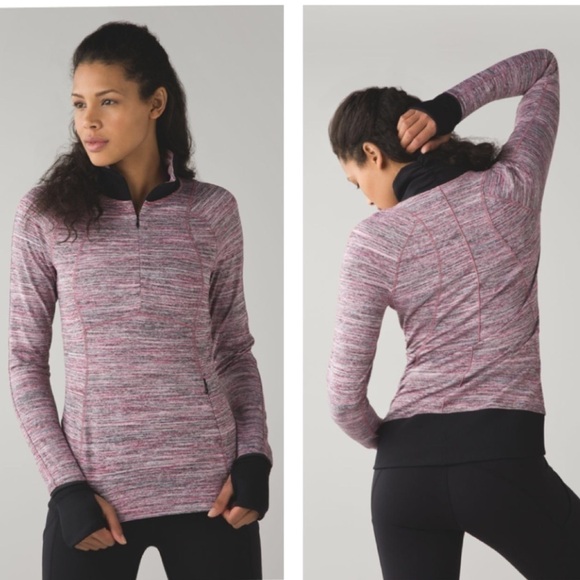 Lululemon Runderful 1/2 Zip Berry Rumble Pullover Size 2 - Picture 1 of 16